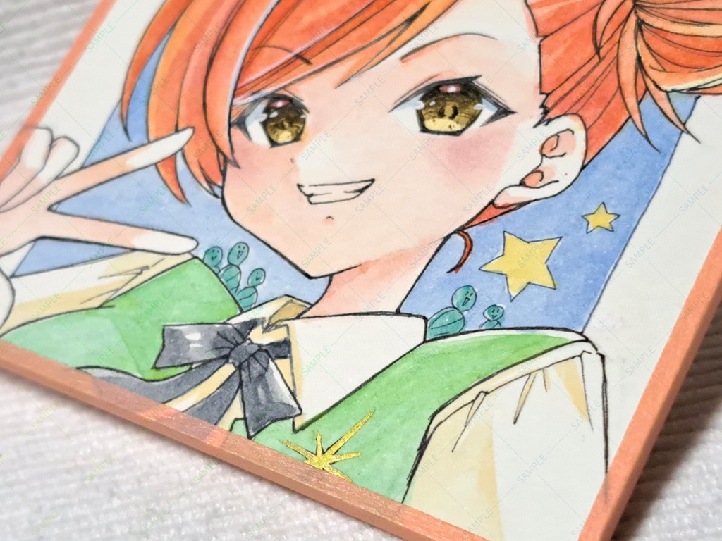 さぼてんCセット(アクスタ+豆色紙風原画)