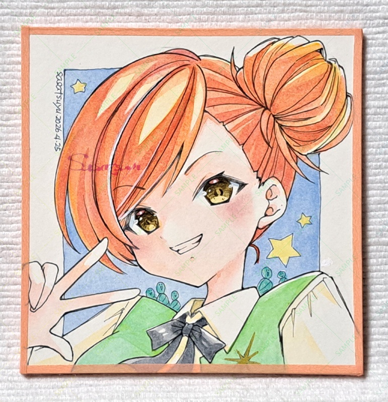 さぼてんCセット(アクスタ+豆色紙風原画)