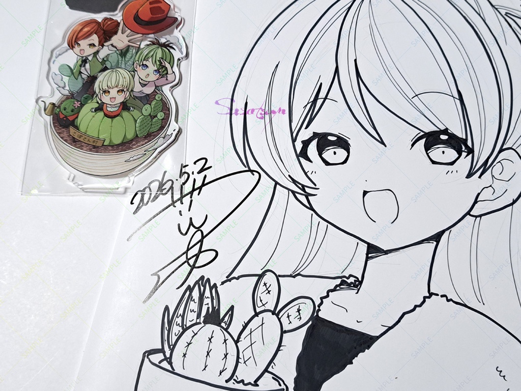 【1セット限定】さぼてん村セット（画集+アクスタ）