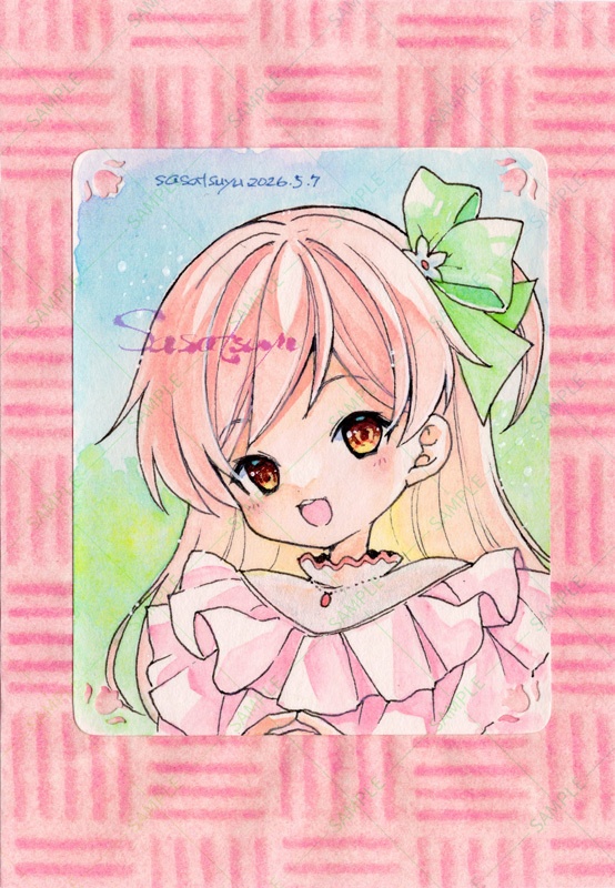 いちごリキュールちゃん(額入り原画)