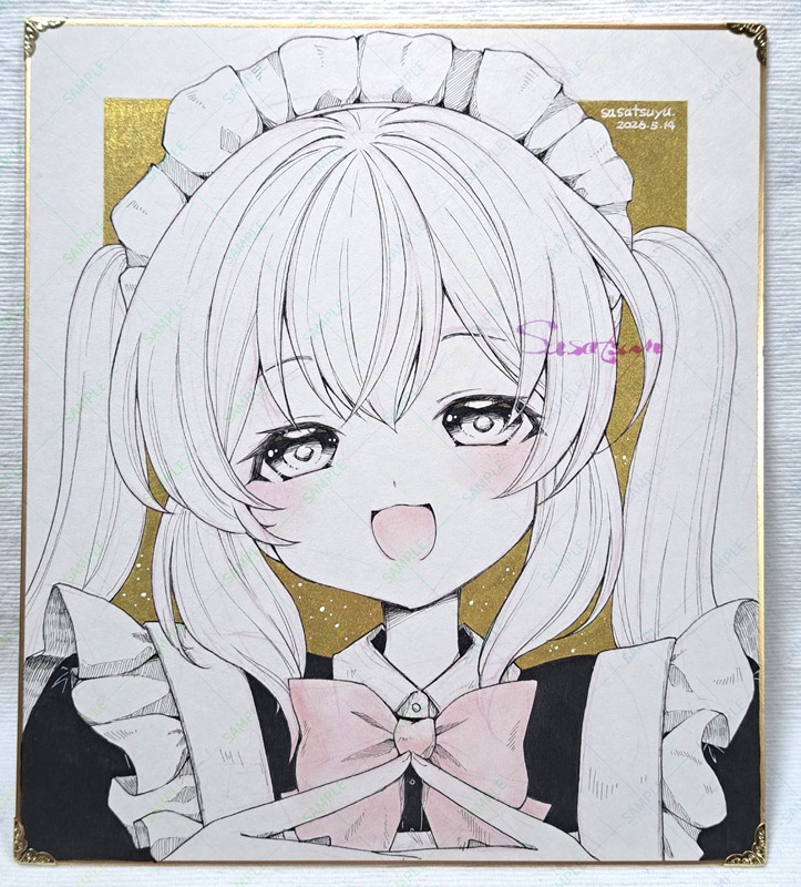 A【5/17展示】大色紙(ツインテメイド)