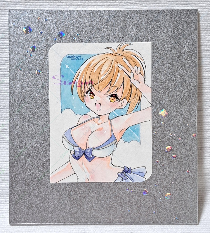 ポニテ水着ちゃん原画