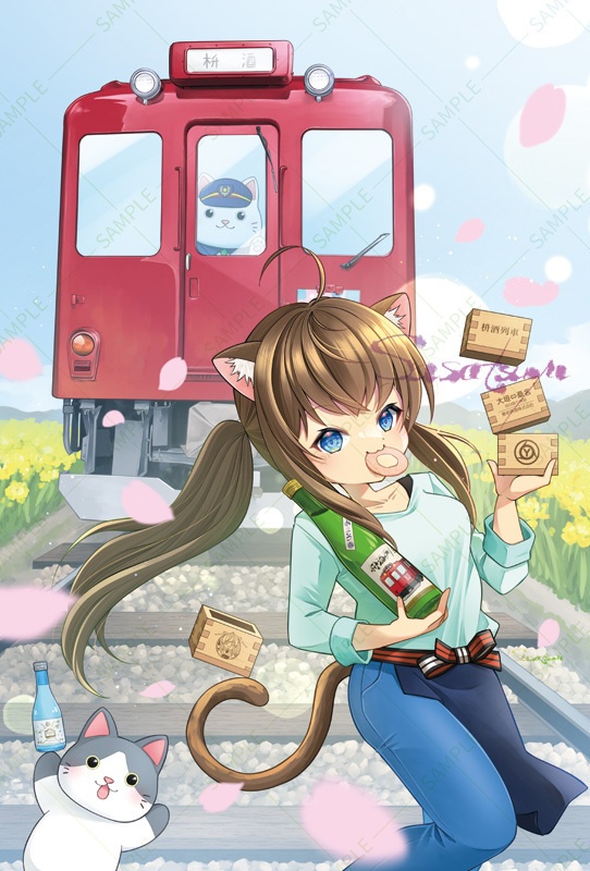 枡酒Bセット(豆色紙サイズ原画+アクキー+ポストカード)