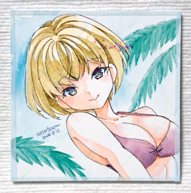 豆色紙(水着ちゃん2種)