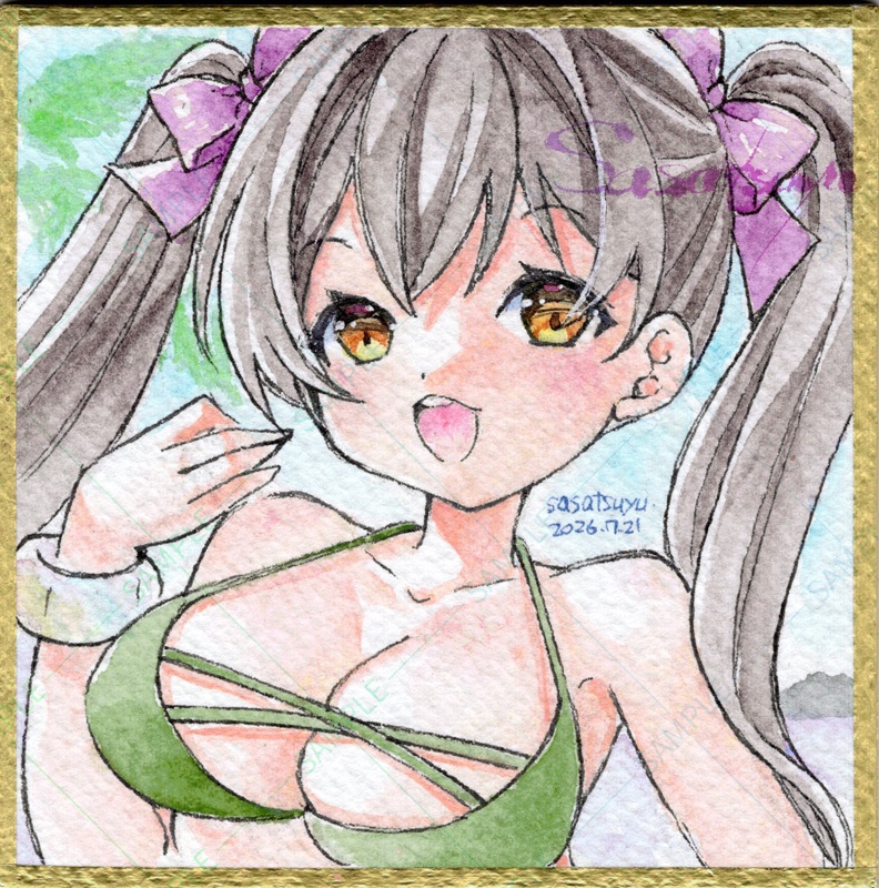豆色紙(水着ちゃん2種)