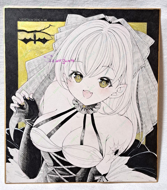 【発送準備中】ハロウィン大色紙(ヴァンパイアちゃん)