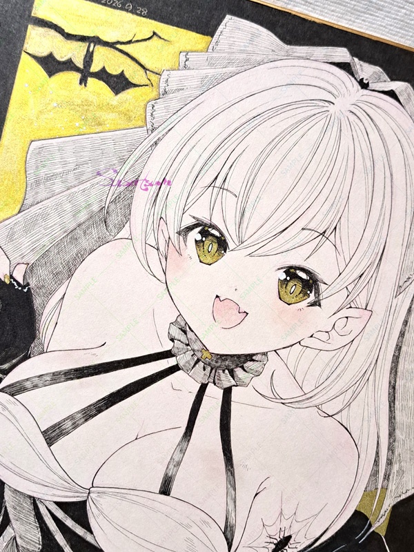 【発送準備中】ハロウィン大色紙(ヴァンパイアちゃん)