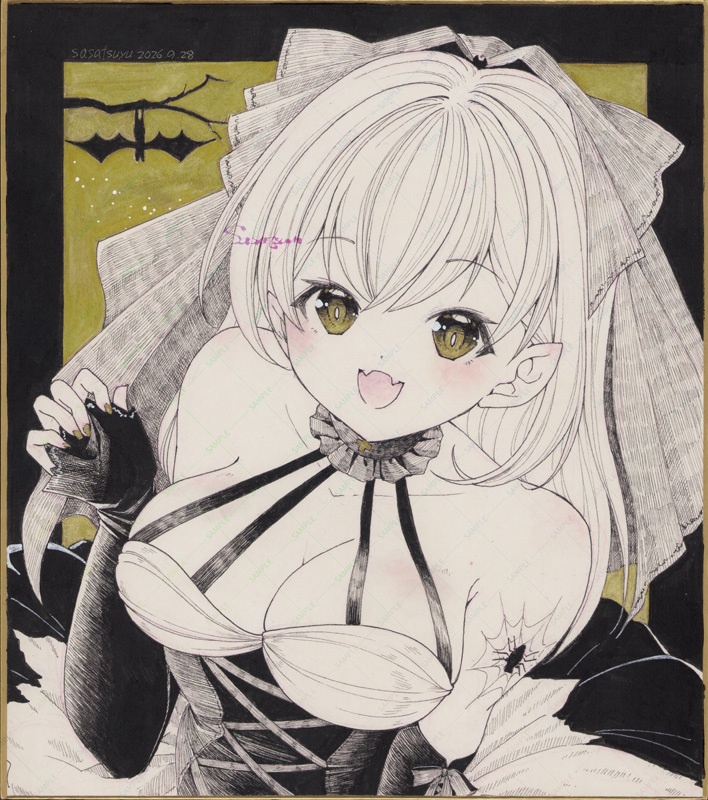 【発送準備中】ハロウィン大色紙(ヴァンパイアちゃん)