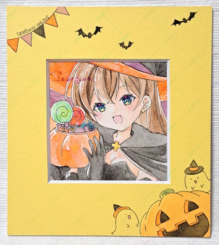 ハロウィンパーティー(マット付き原画)
