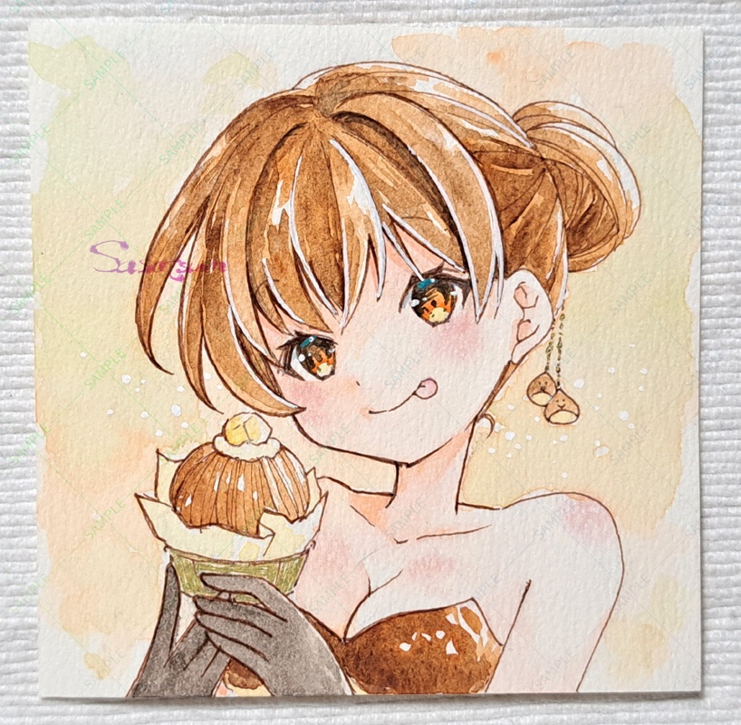 マロンケーキちゃん(マット付原画)