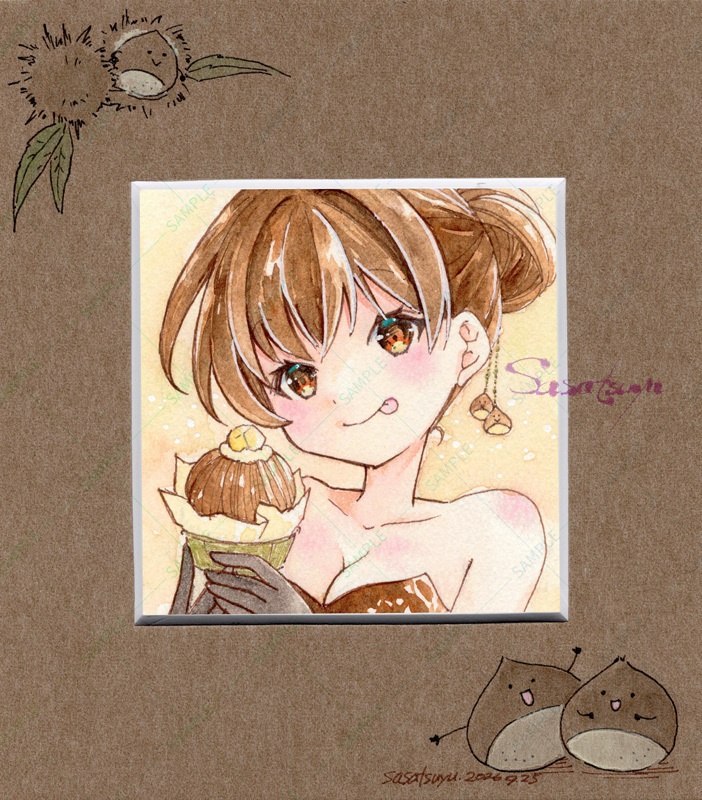 マロンケーキちゃん(マット付原画)
