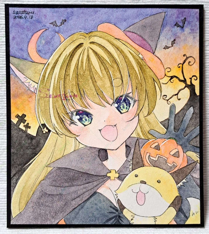 寸松庵原画(ハロウィン魔女狐)