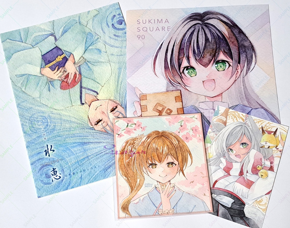個展Aセット（寸松庵原画+画集2種+ポストカード））