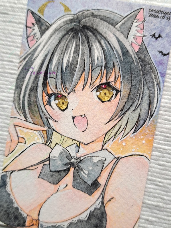 黒猫ちゃん(名刺サイズ原画)