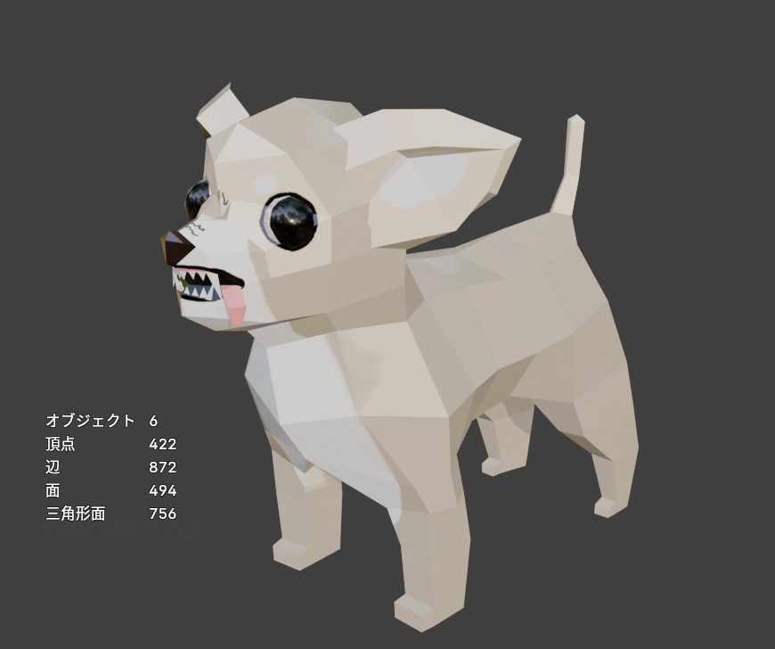 ブチギレチワワ(ローポリ)