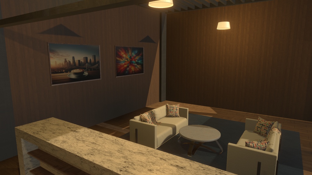 ベランダ付き室内カフェ