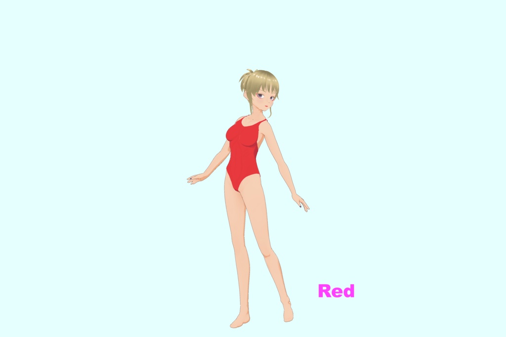 【VRoid(無料あり)】 VRoid用競泳水着(5色) - One Piece swimsuits (5 colors)
