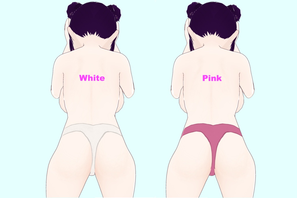 【VRoid(無料あり)】ベイシックTバック水着(11色)- Basic T-Back Swimsuits(11 colors)