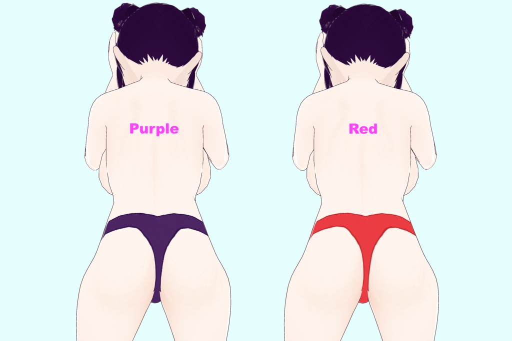 【VRoid(無料あり)】ベイシックTバック水着(11色)- Basic T-Back Swimsuits(11 colors)