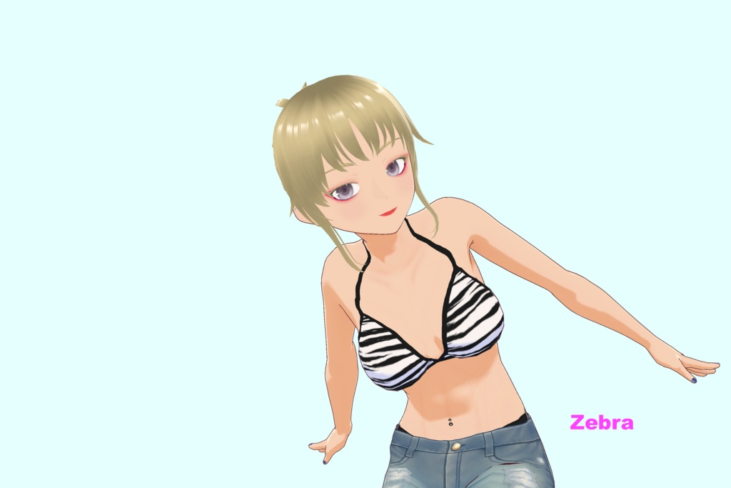 【VRoid(無料あり)】ストラップビキニ水着(8色) - Tie Strap Bikini swimsuits(8 colors)