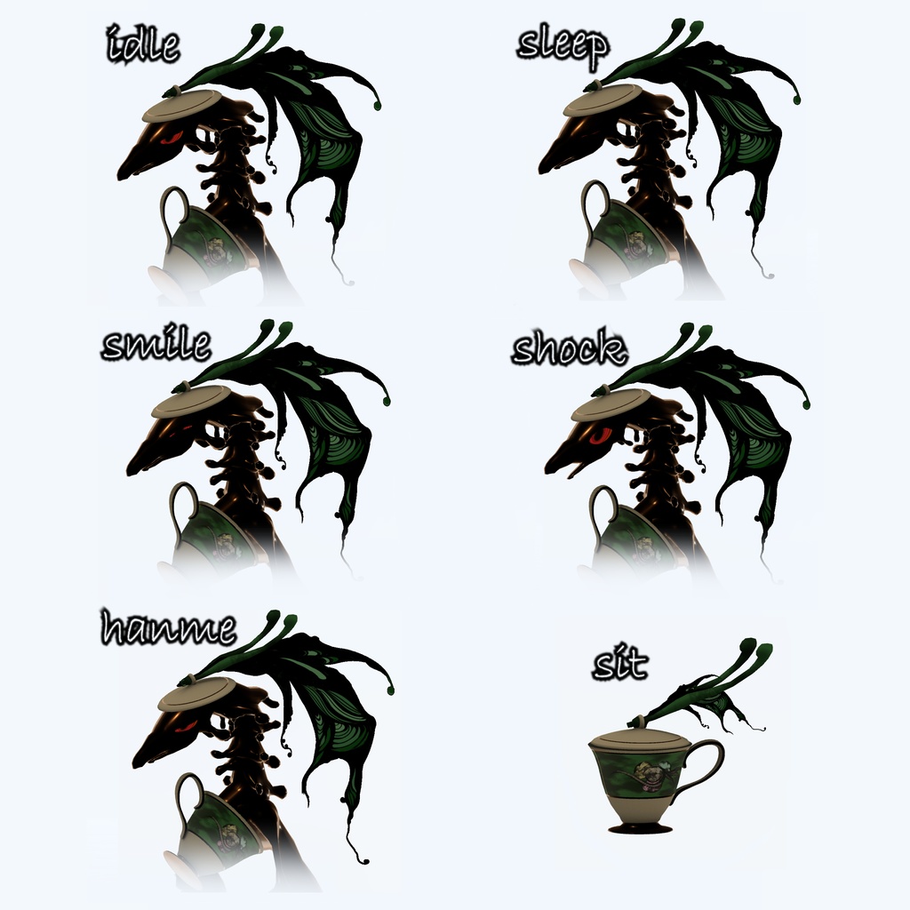 VRCHAT向け3Dモデル『無糖竜』