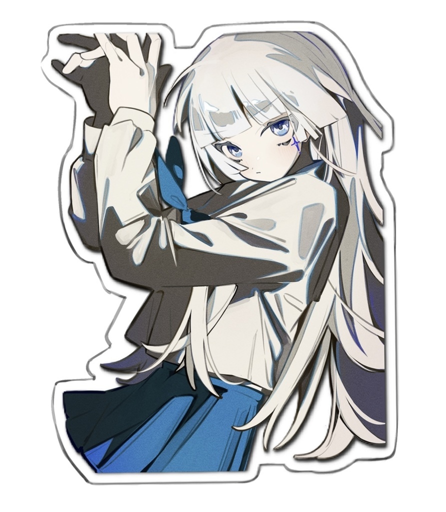 アクリルキーホルダー(白)