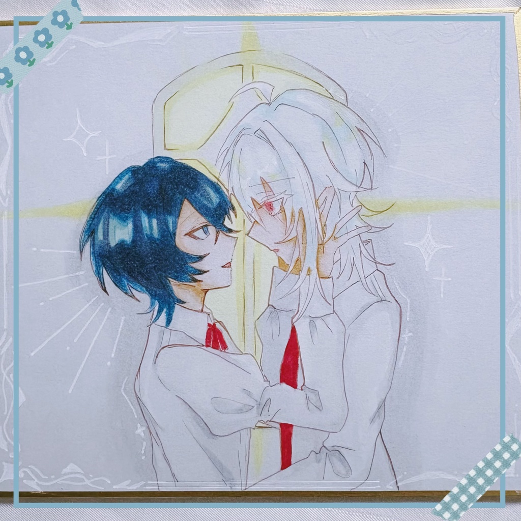 蝶々結びの追悼色紙・名刺セット