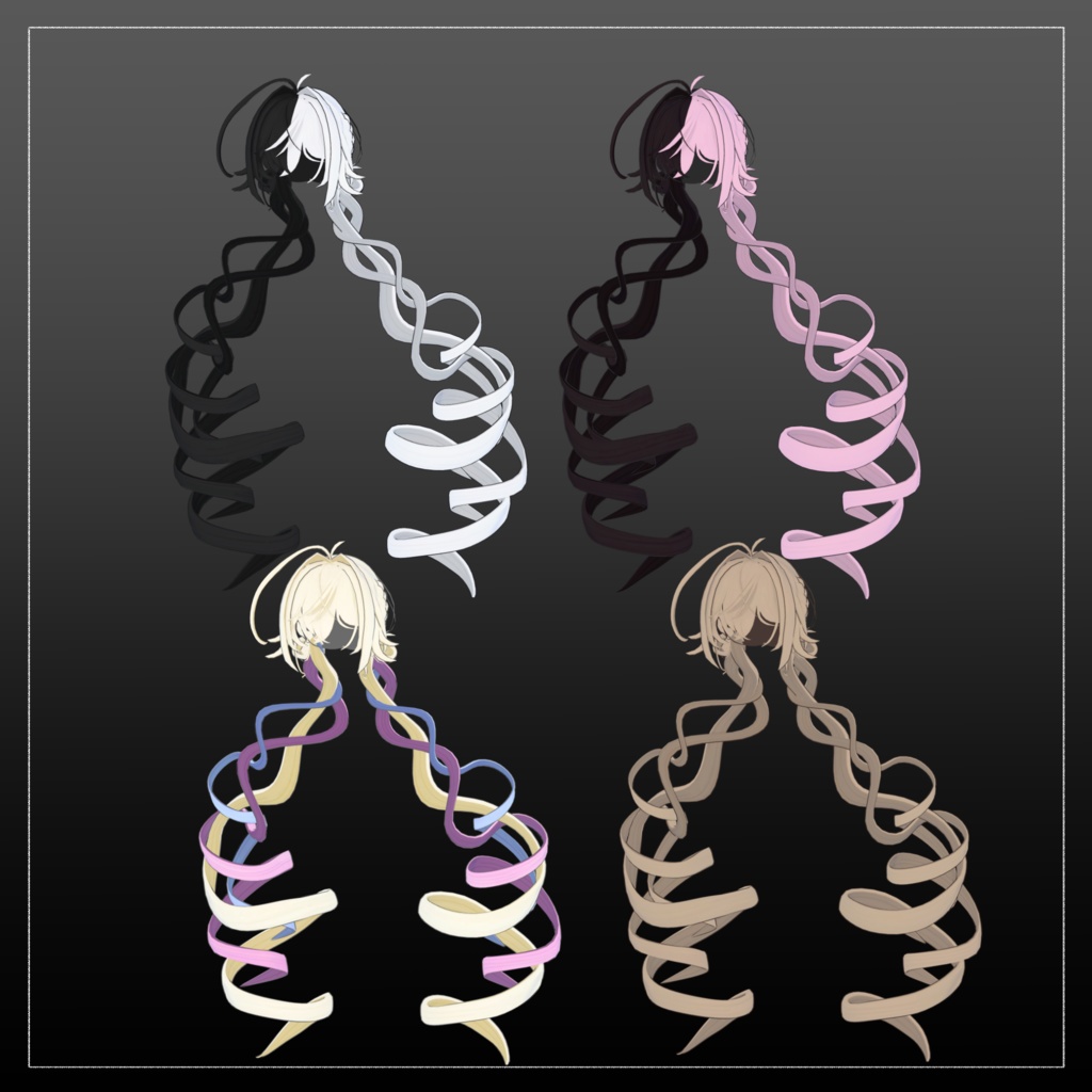 〚11アバター対応〛ふわくるお団子ツイン