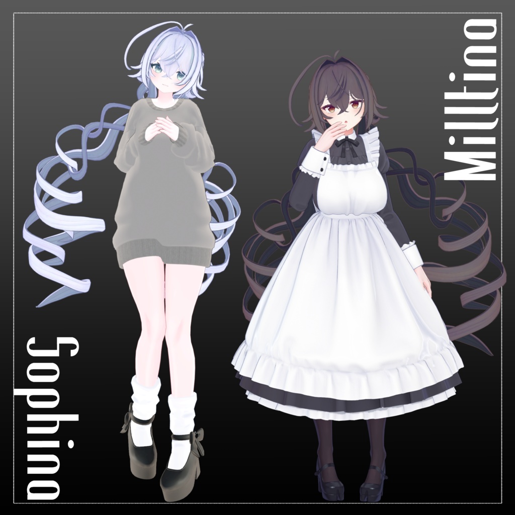 〚11アバター対応〛ふわくるお団子ツイン