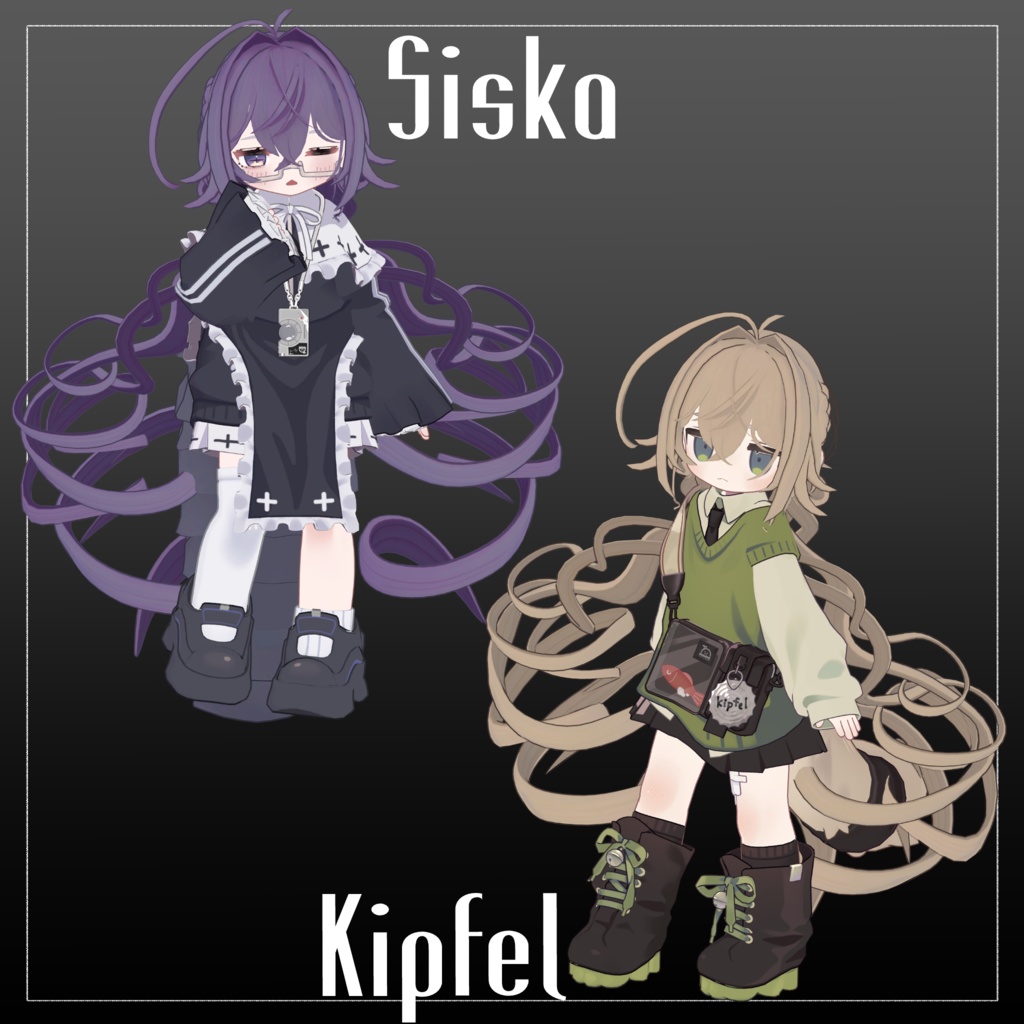 〚11アバター対応〛ふわくるお団子ツイン