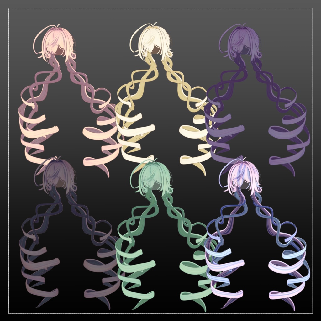 〚11アバター対応〛ふわくるお団子ツイン