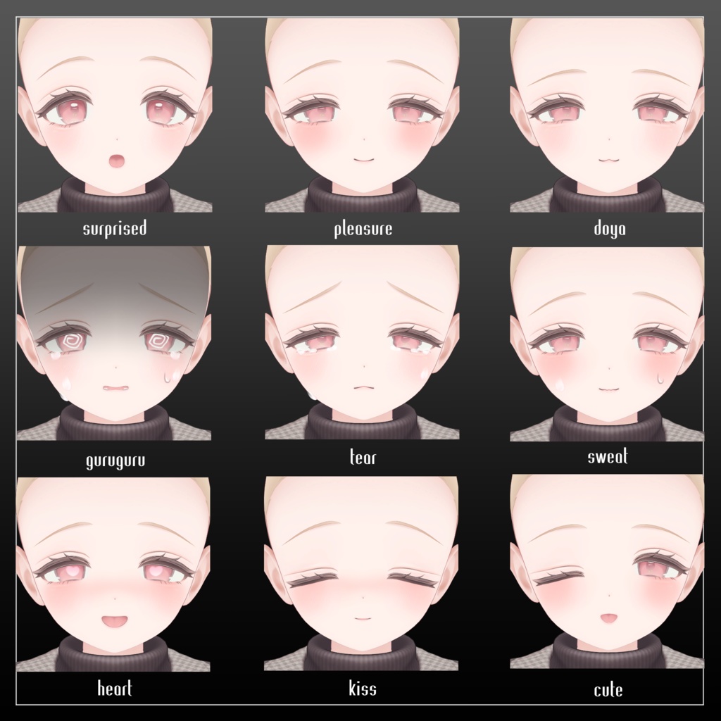 SALE‼️〚エク〛つり目、たれ目表情アニメーション