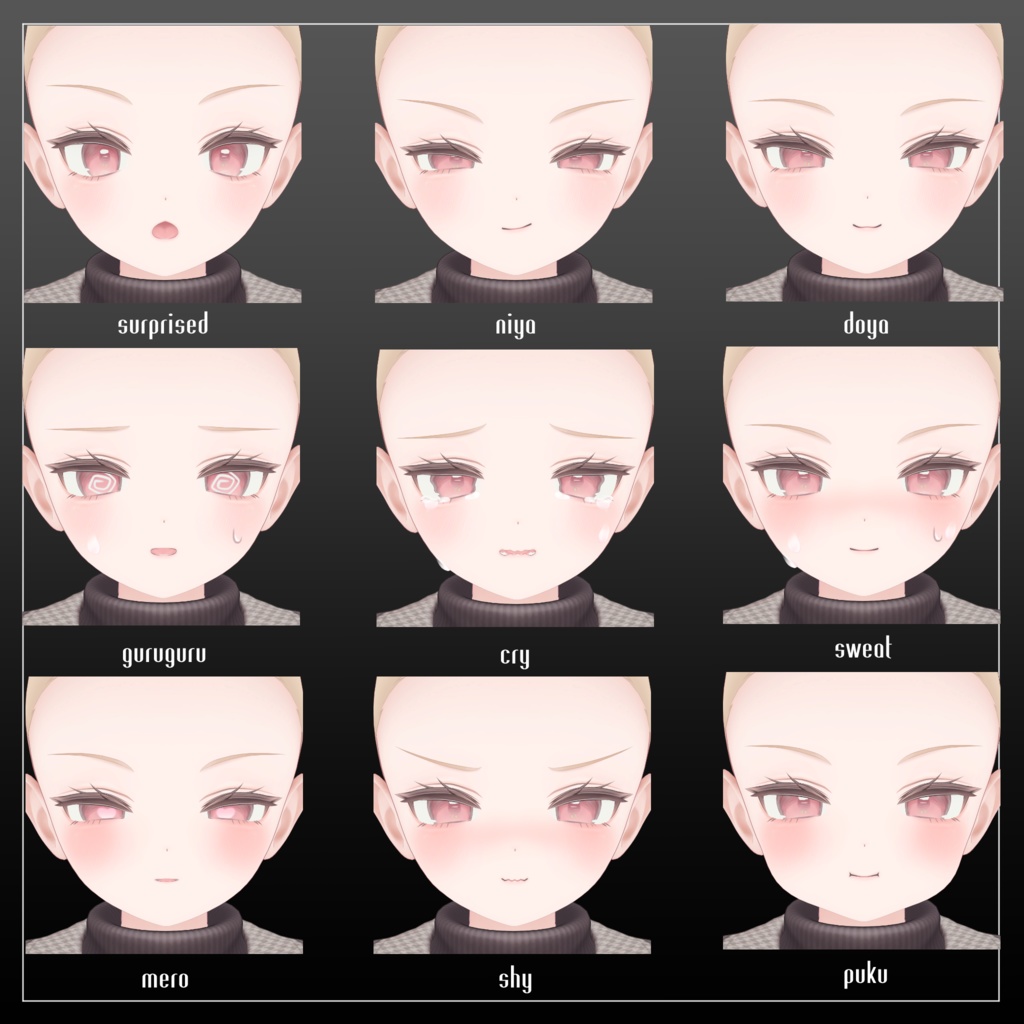 SALE‼️〚エク〛つり目、たれ目表情アニメーション