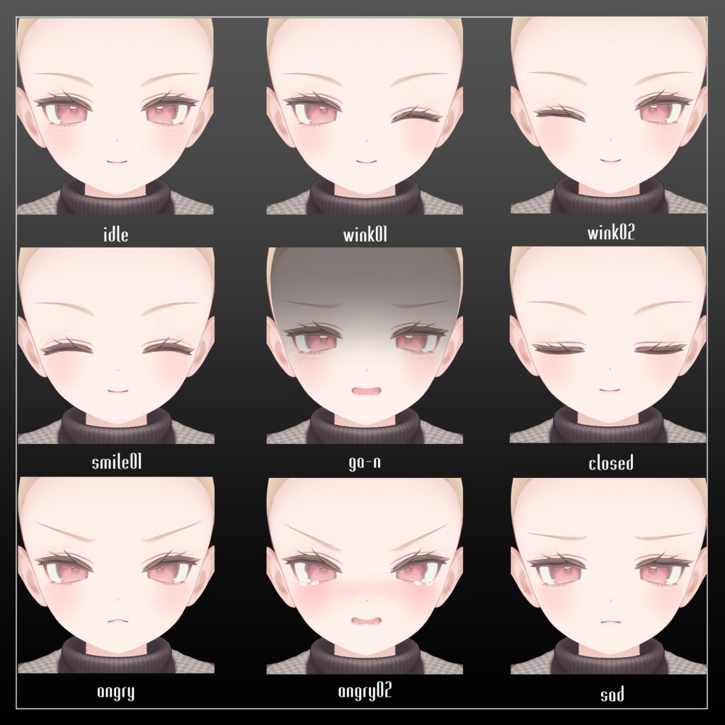 SALE‼️〚エク〛つり目、たれ目表情アニメーション