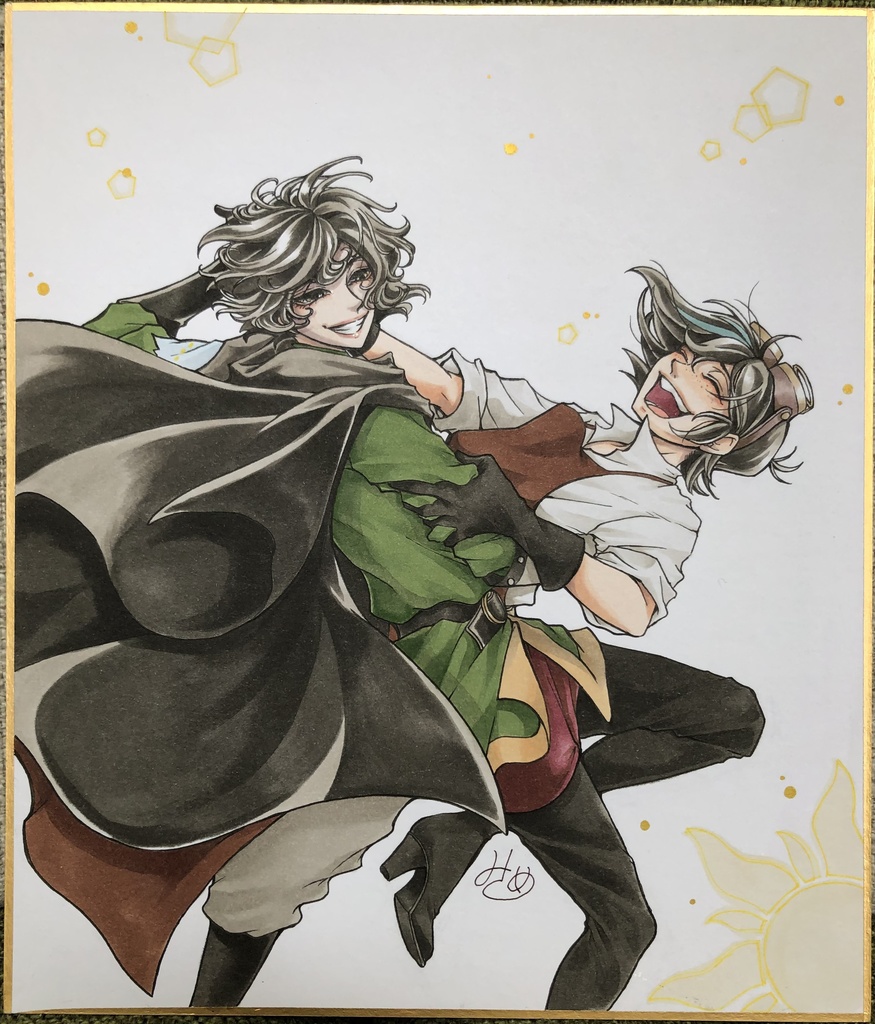 ヴァリアン&キャス【中】色紙絵