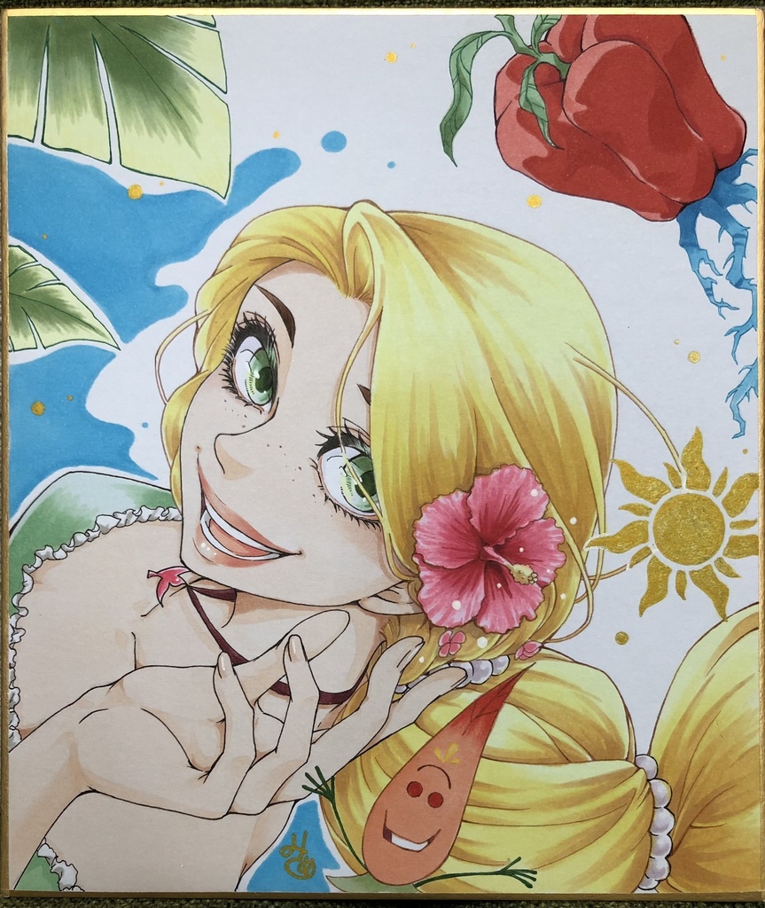 島ラプンツェル【中】色紙絵