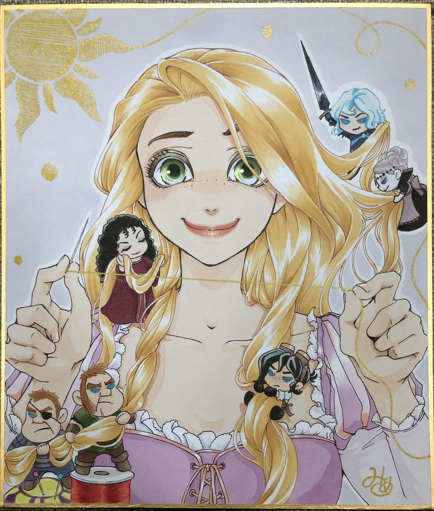 ラプンツェルvsぬいヴィラン？【中】色紙絵