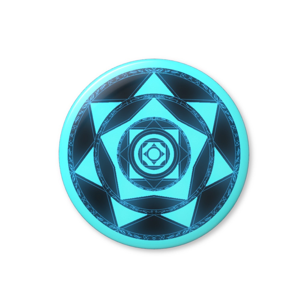 魔法陣缶バッジ「健康運」