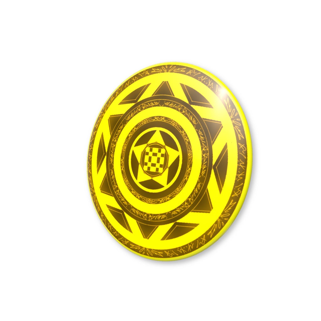 魔法陣缶バッジ「金運」