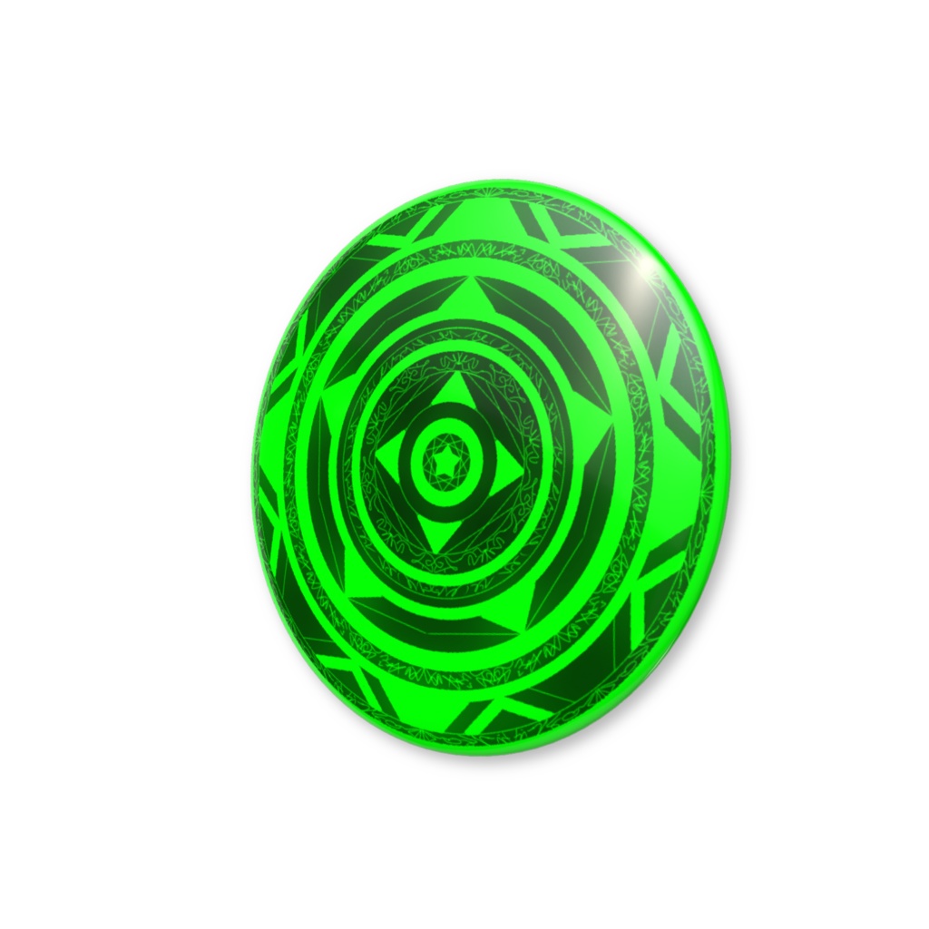 魔法陣缶バッジ「勉強運」