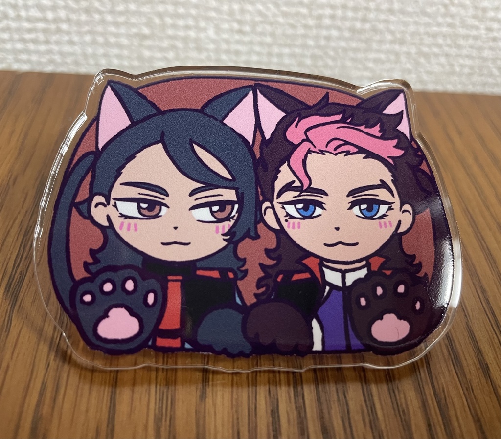 【照れ線ver】ねこラウグエみまもりクリップ