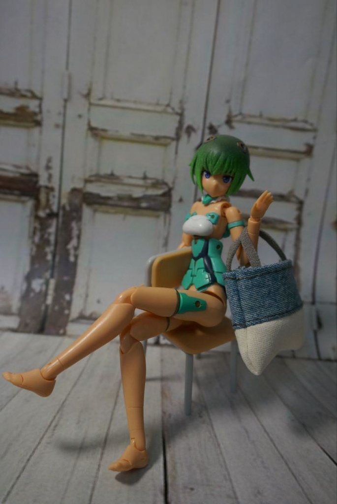 【ハンドメイド】ミニチュア トートバッグ/手提げカバン【デニム切り替えver】 ¥1,300