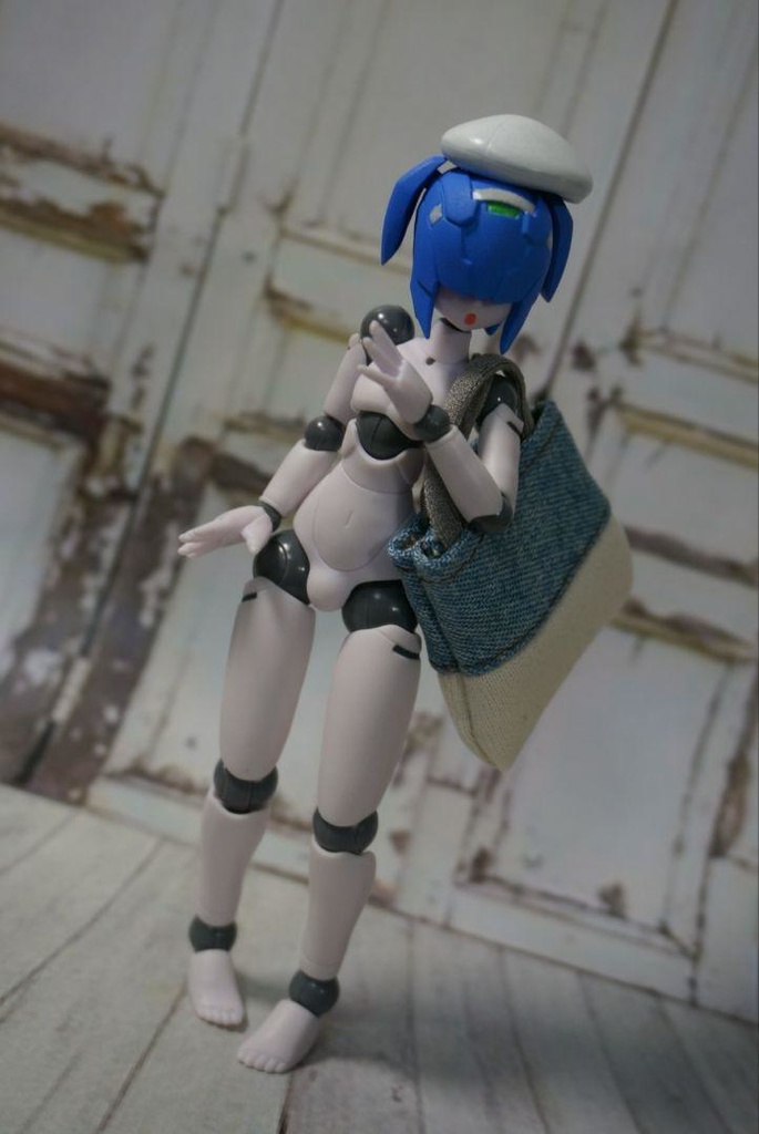 【ハンドメイド】ミニチュア トートバッグ/手提げカバン【デニム切り替えver】 ¥1,300