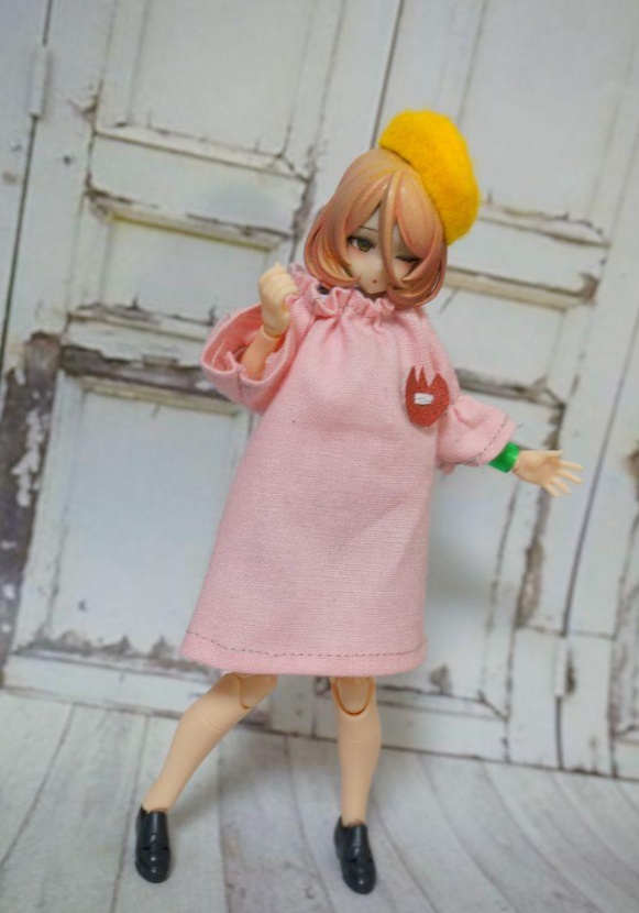 【ハンドメイド】幼稚園児スモッグ風衣装 各色【ミニチュア】