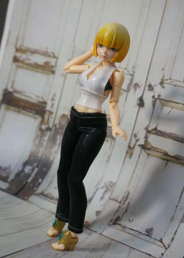 【ハンドメイド】1/12 ギャル姉風コスチューム・パンツスタイル【ミニチュア】