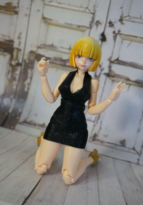 【ミニチュア・ハンドメイド】1/12サイズ向け/キャバドレス風衣装フリーサイズ