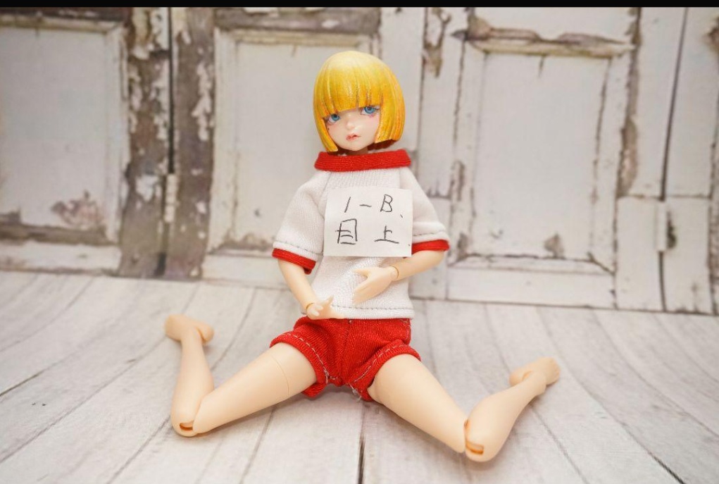 【ハンドメイド】1/12青・赤の体操服【S~M向け・でもかなりフリーサイズ】