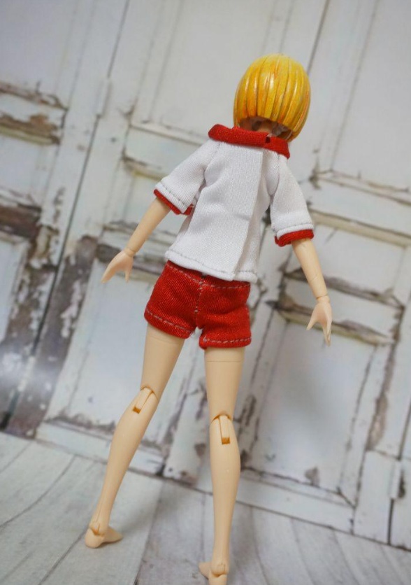 【ハンドメイド】1/12青・赤の体操服【S~M向け・でもかなりフリーサイズ】