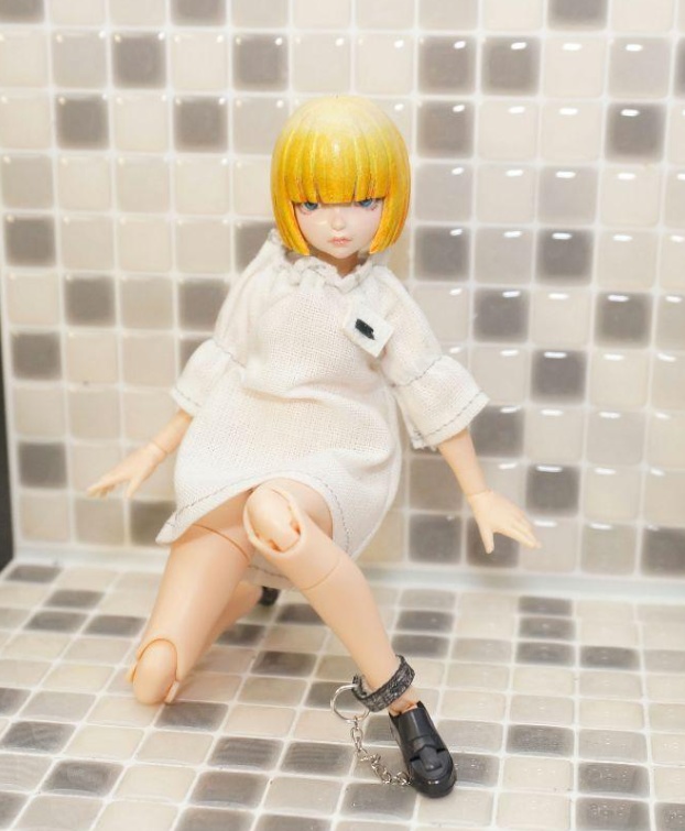 【ハンドメイド・ミニチュア服】1/12 実験体・被験体風コスチューム【S~M程度、でもかなりフリーサイズ】