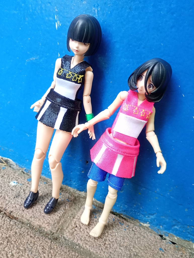 【ハンドメイド5色】1/12チアリーダー(チアガール衣装)【かなりフリーサイズ】